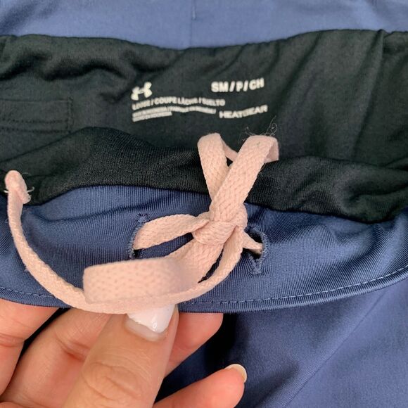 Under Armour Short Womens Small Storm Blue HeatGear Loose Athletic Running Lined - Picture 4 of 12